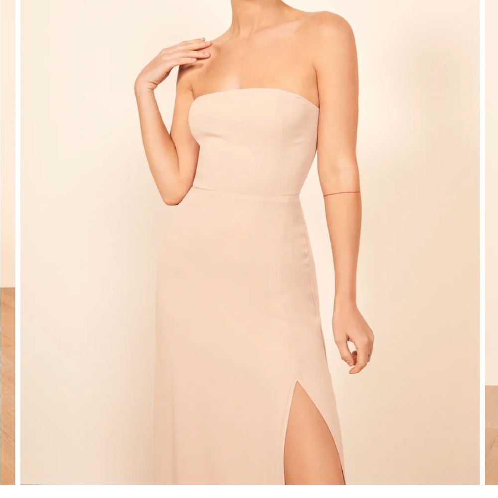 Reformation Ingrid Dress in Champagne - Picture 4 of 14